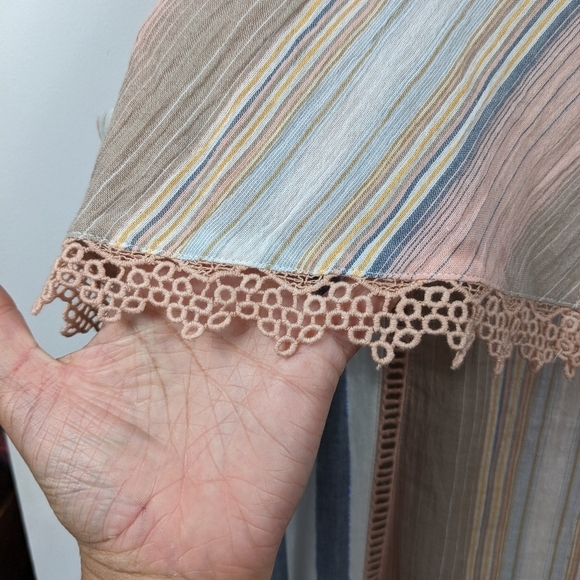 America & Beyond Comtessa Striped Maxi Dress Sz M - Picture 5 of 9